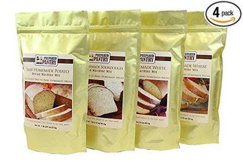 4 Mixes Easy Homemade Bread Machine Mix Collection